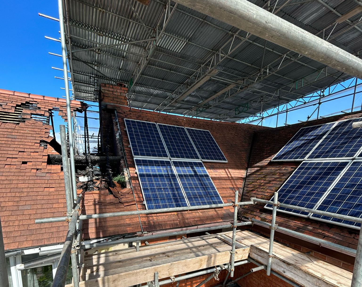 Tin Hat Roof Scaffolding for Strandor Roofing Bromsgrove