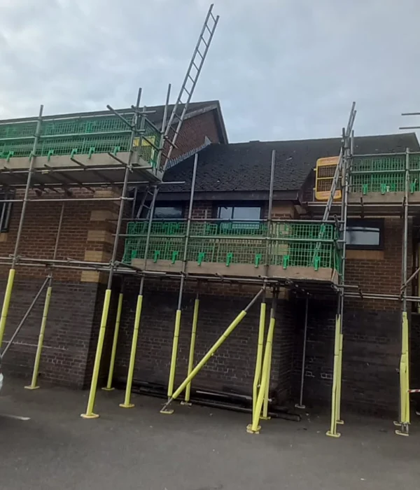 Scaffolding for Kingdom Hall of Jehovah's Witnesses Lichfield